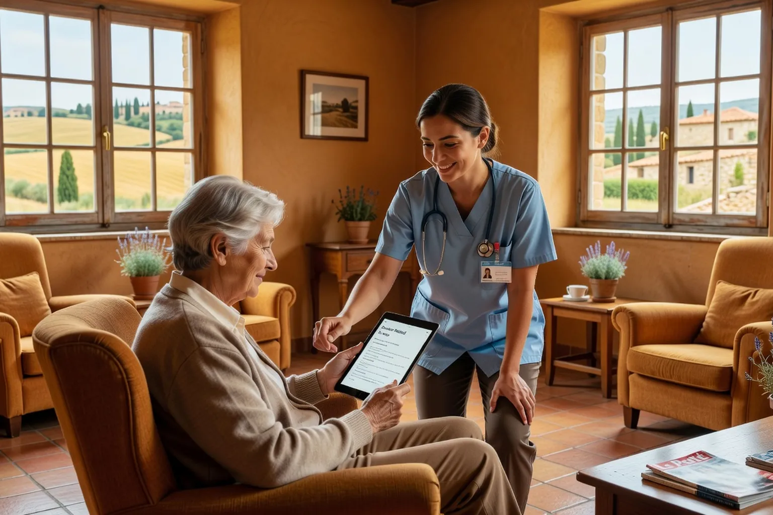 Patient consultant son espace santé numérique sur une tablette